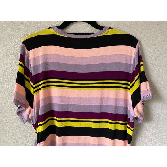 Torrid multi stripe jersey drawstring side t-shirt dress - Picture 10 of 13